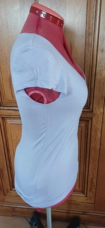 Camiseta lila con nudo nueva talla 42/44 marca 3 suisses – photo 4